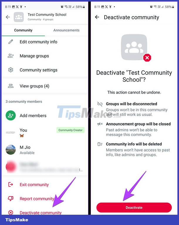 How to deactivate and exit the WhatsApp community - TipsMake.com