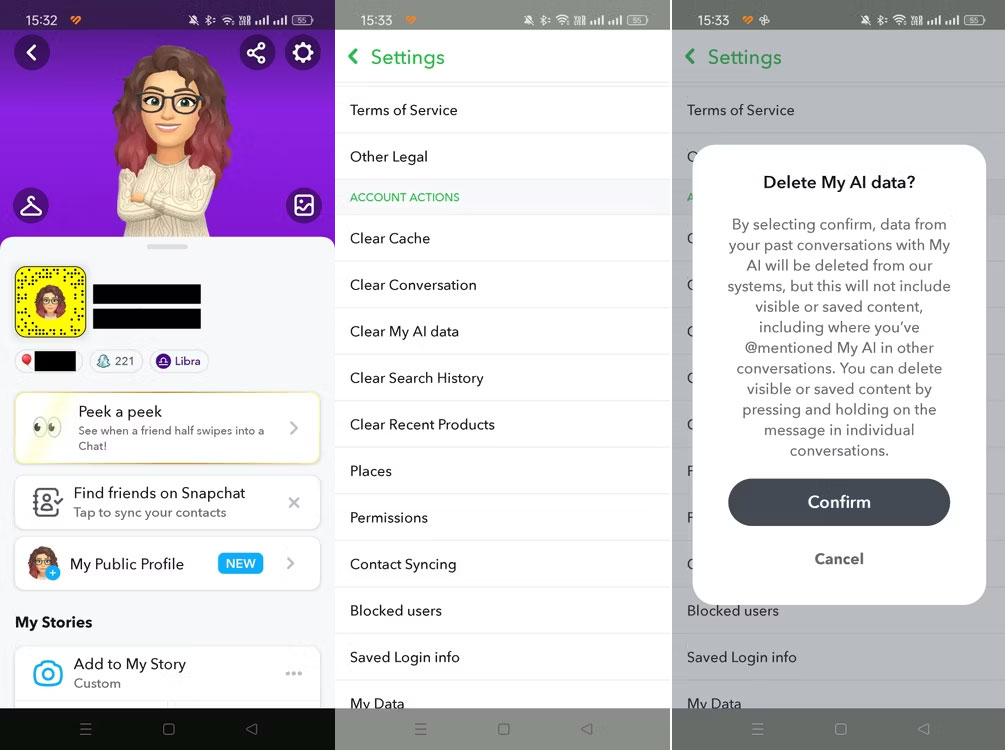 How to delete My AI on Snapchat Picture 3