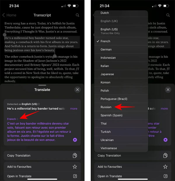 How to directly translate Apple Podcasts Picture 4