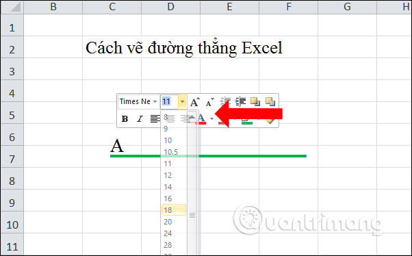 How to draw straight lines and arrows in Excel - Draw shapes in Excel Picture 17