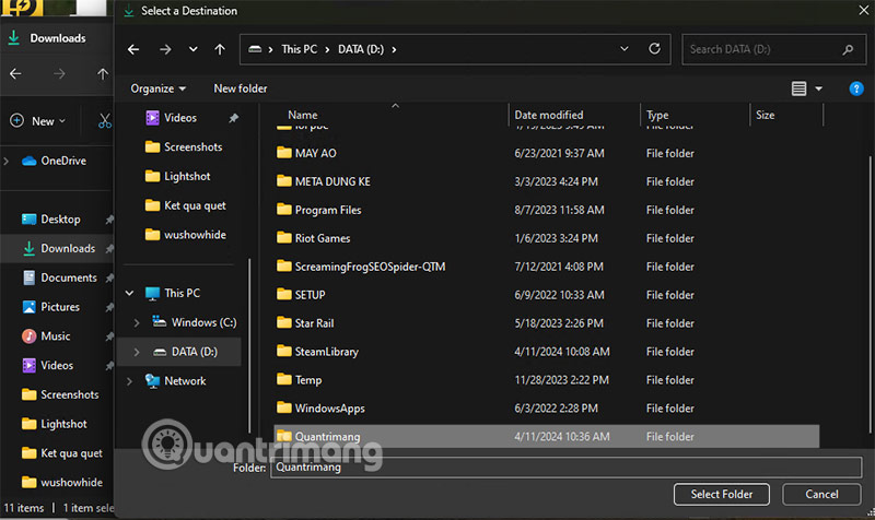 How to move the Download folder to another drive on Windows 11 Picture 3