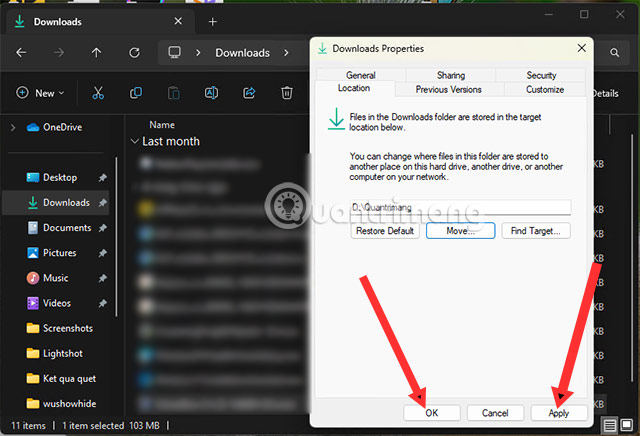 How to move the Download folder to another drive on Windows 11 Picture 4