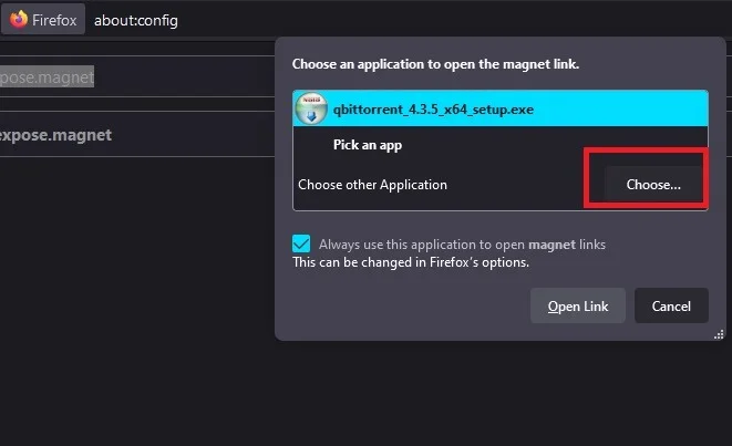 How to open Magnet links in the browser Picture 7