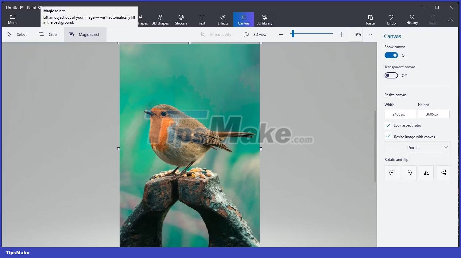 How to remove image background with Paint or Paint 3D Picture 4