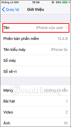 How to rename iPhone, rename Airdrop in 2 steps Picture 3
