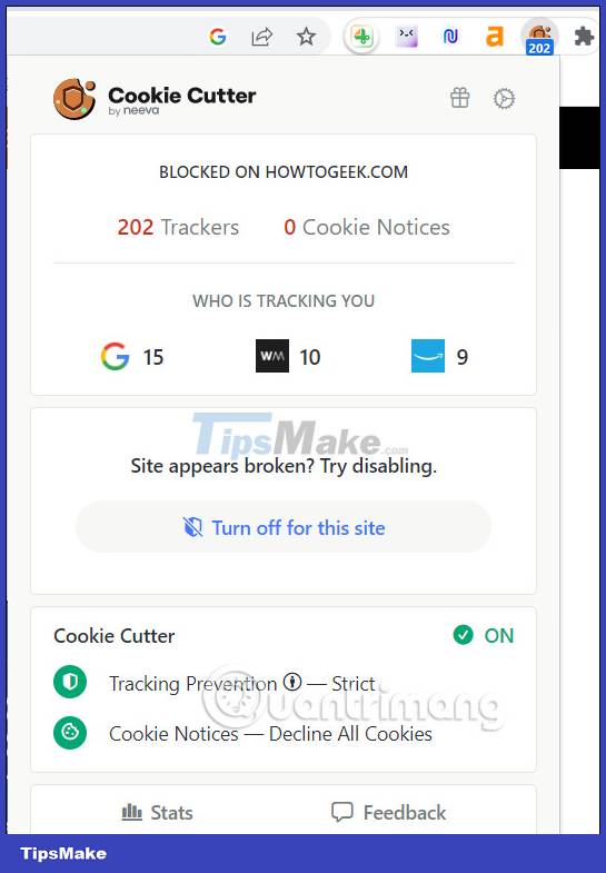 How to use Cookie Cutter by Neeva to block cookies when opening the web Picture 4