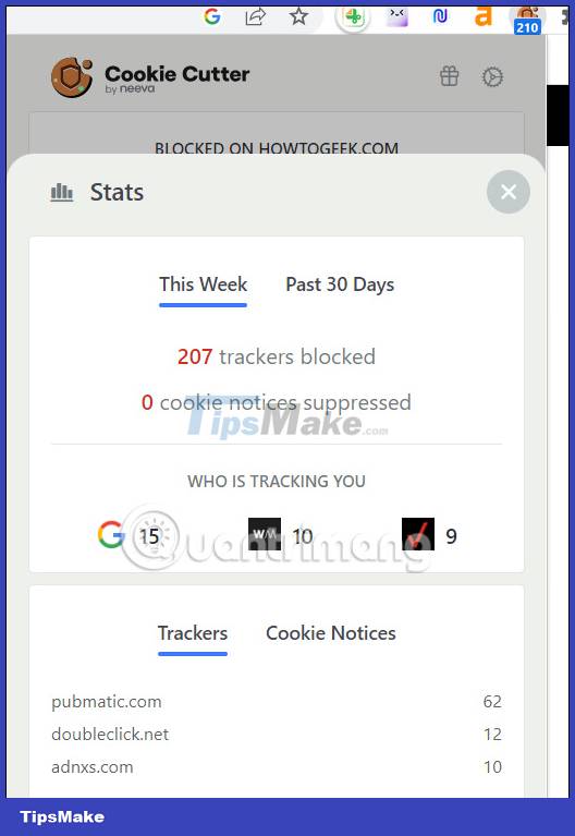 How to use Cookie Cutter by Neeva to block cookies when opening the web Picture 5