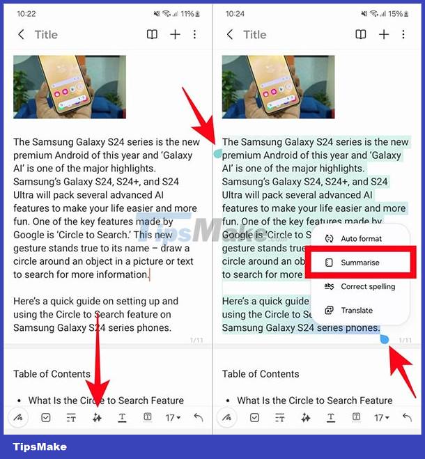 How to use Note Assist on Galaxy S24 Picture 3