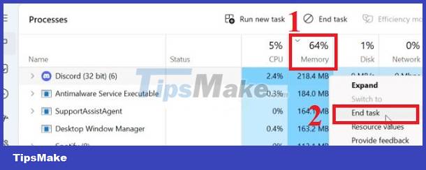 How to view applications that take up a lot of memory on your computer is extremely easy Picture 10
