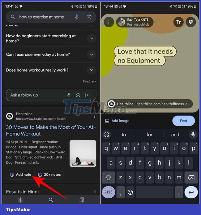 How to write notes in Google Search Picture 6