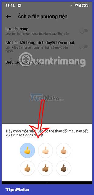 Instructions for changing emoji color on Messenger Picture 11
