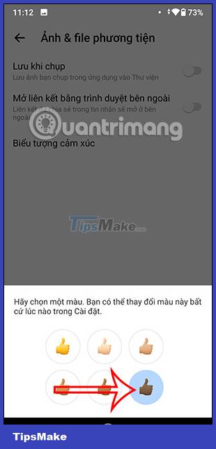 Instructions for changing emoji color on Messenger Picture 12