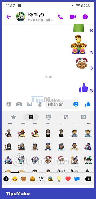 Instructions for changing emoji color on Messenger Picture 14