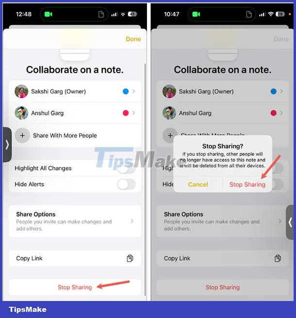 Instructions for collaborating on notes in FaceTime Picture 10