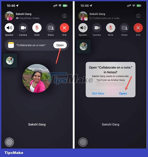 Instructions for collaborating on notes in FaceTime Picture 5
