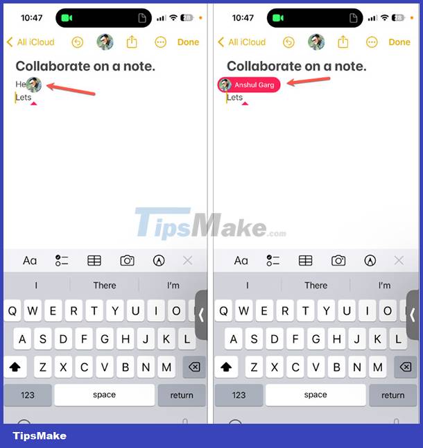 Instructions for collaborating on notes in FaceTime Picture 6