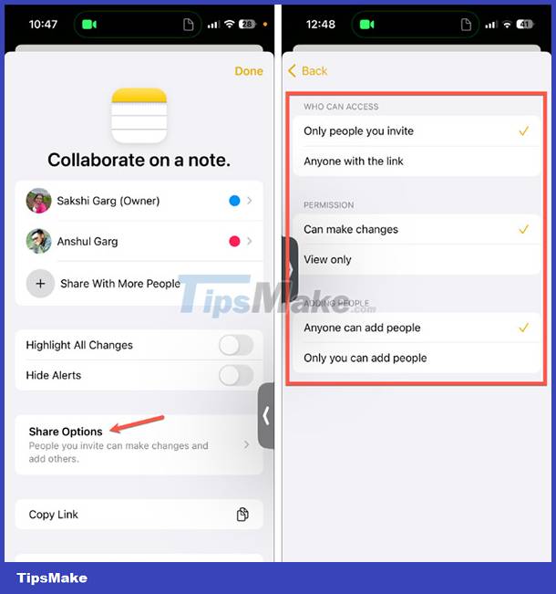 Instructions for collaborating on notes in FaceTime Picture 9