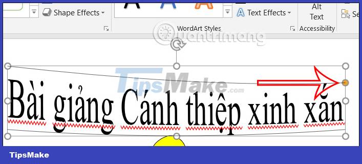Instructions for creating curvy text in PowerPoint Picture 5
