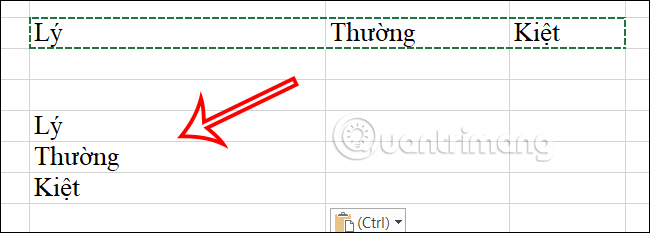 Instructions for dividing 1 cell into multiple cells in Excel Picture 8