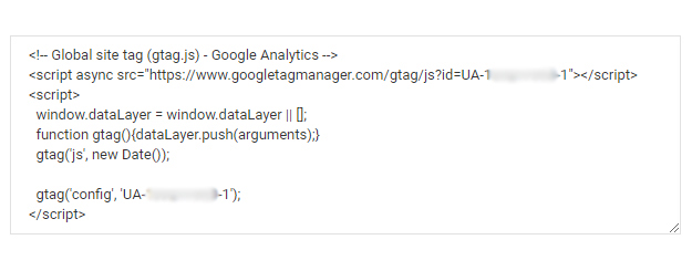 Instructions for finding Google Analytics Tracking Code Picture 1