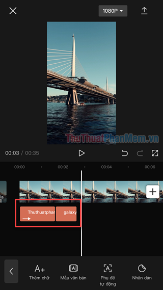 Instructions for inserting text into videos using Capcut Picture 10