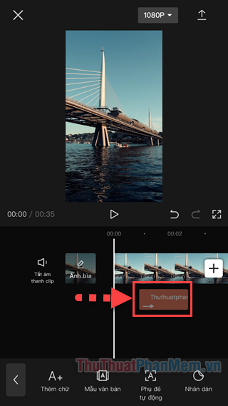 Instructions for inserting text into videos using Capcut Picture 9