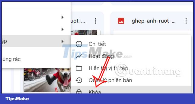 Instructions for locking Google Drive files to prevent editing Picture 2