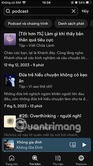 Instructions for sharing Spotify podcasts by playtime Picture 3