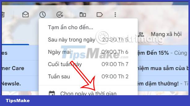 Instructions for snoozing emails in Gmail Picture 10