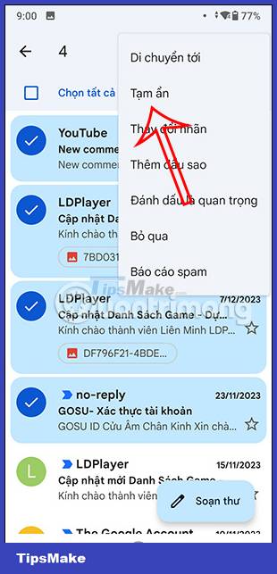 Instructions for snoozing emails in Gmail Picture 2