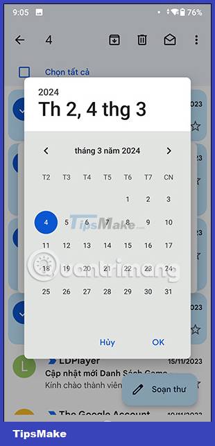 Instructions for snoozing emails in Gmail Picture 5