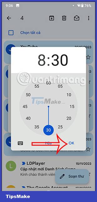 Instructions for snoozing emails in Gmail Picture 7