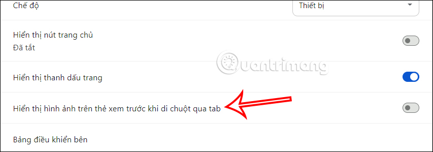 Instructions for turning off Tab Preview on Chrome Picture 3