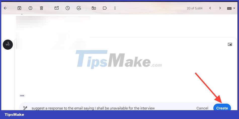 Instructions for using Gemini in Gmail Picture 7