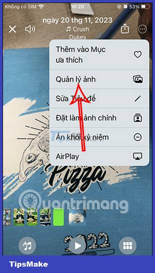 Instructions for using memories album on iPhone in Photos Picture 9