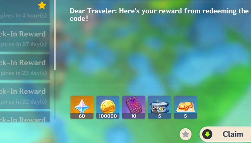 Latest Genshin Impact 4.4 code April 2024 Picture 3