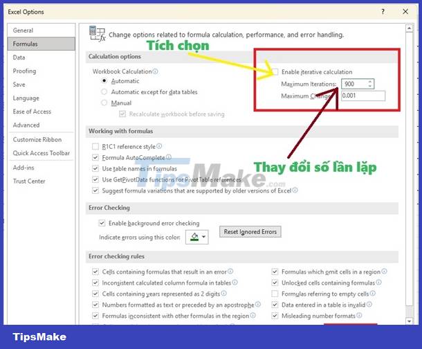 Quick method to fix Excel loop error Picture 7