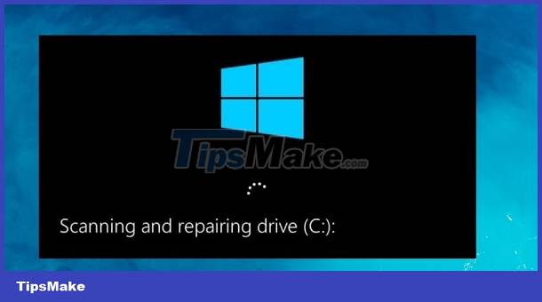 The computer has a Scanning and Repairing error Picture 1