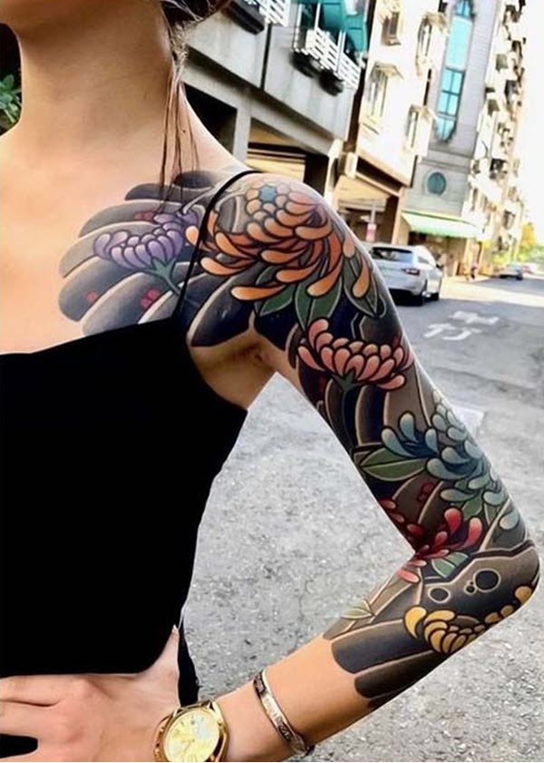 The most beautiful ancient Japanese tattoos for women Picture 11