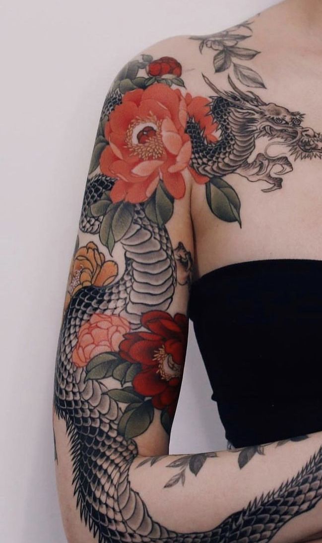 The most beautiful ancient Japanese tattoos for women Picture 13