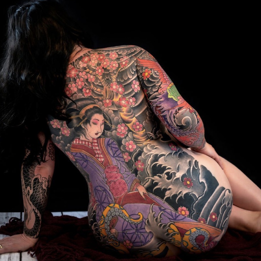 The most beautiful ancient Japanese tattoos for women Picture 32