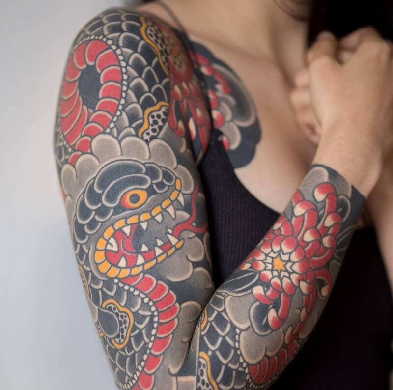 The most beautiful ancient Japanese tattoos for women Picture 36