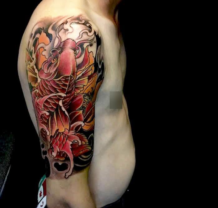 The most beautiful Japanese arm neck tattoo Picture 10