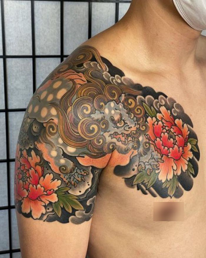 The most beautiful Japanese arm neck tattoo Picture 23