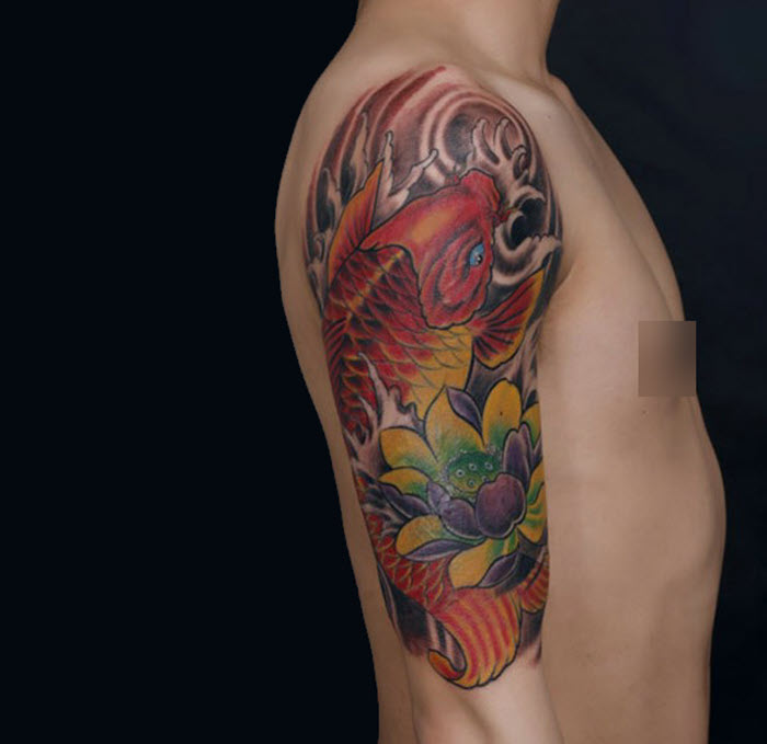 The most beautiful Japanese arm neck tattoo Picture 24