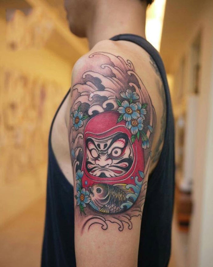 The most beautiful Japanese arm neck tattoo Picture 26