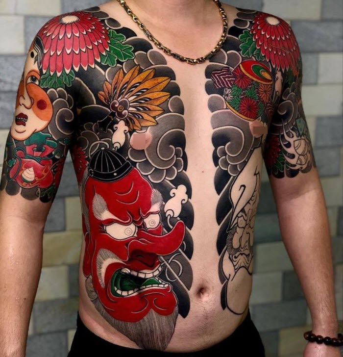 The most beautiful Japanese arm neck tattoo Picture 30