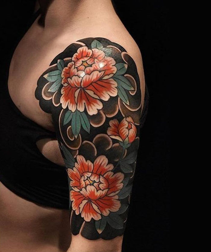 The most beautiful Japanese arm neck tattoo Picture 39