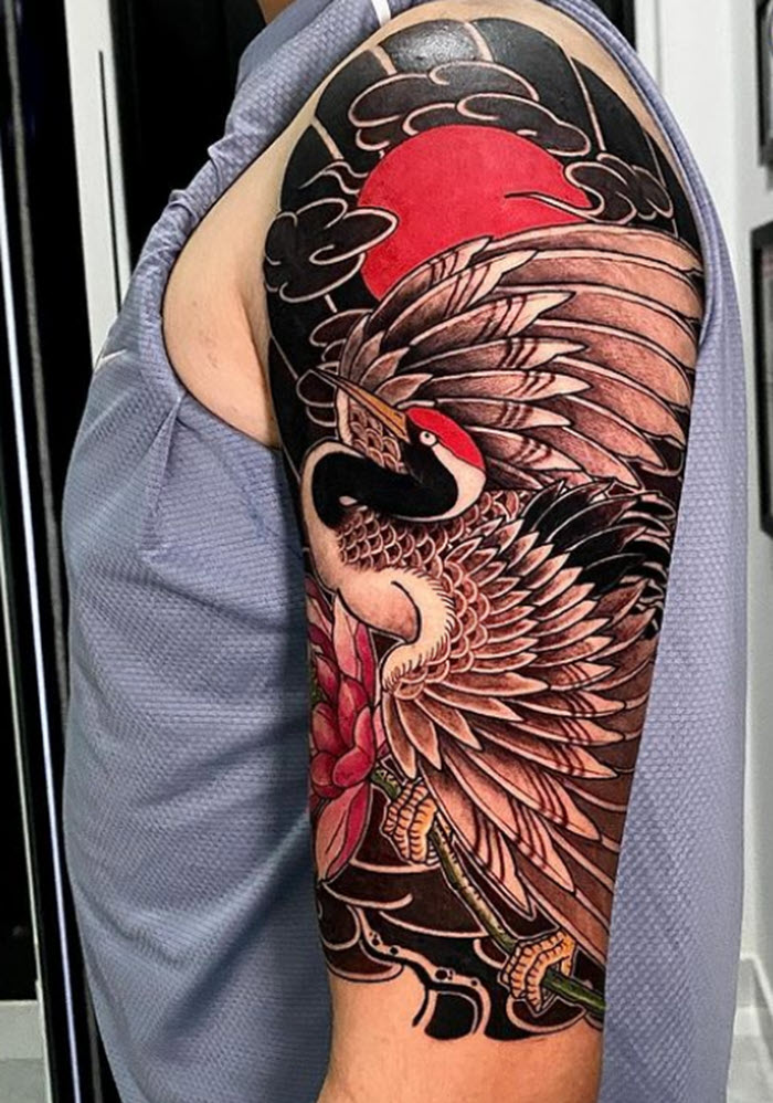 The most beautiful Japanese arm neck tattoo Picture 50