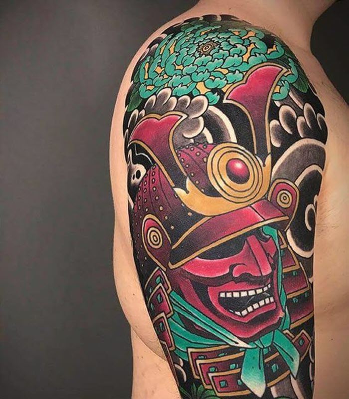 The most beautiful Japanese arm neck tattoo Picture 51